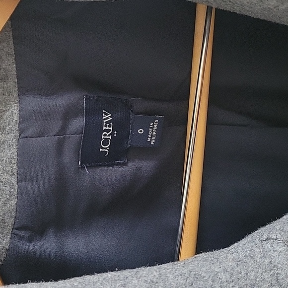 J. Crew Wool Charcoal Pea Coat - Picture 3 of 10